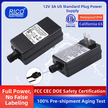 Sursă de alimentare impermeabilă 12V 36W, certificare ETL, pentru iluminat exterior sub cornișă — adaptor de driver