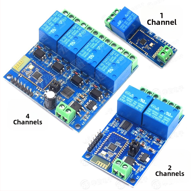 Releu Bluetooth cu două canale de 12V pentru IoT și casă inteligentă, control de la distanță prin aplicație mobilă