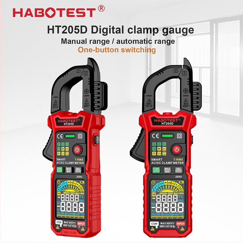 Habotest HT205A/D clește ampermetric pentru electricieni, multimetru digital de înaltă precizie cu RMS adevărat