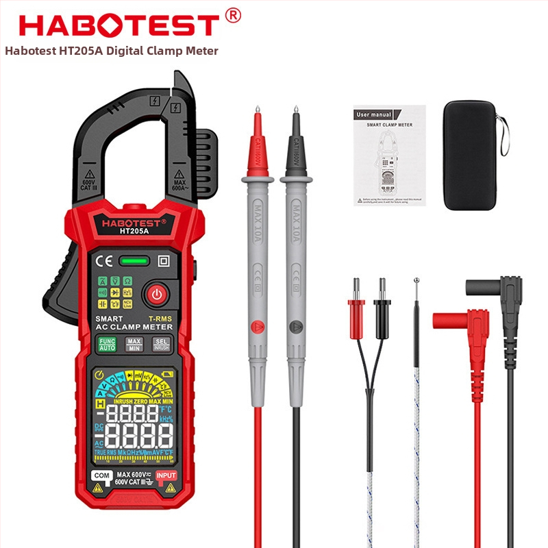 Habotest HT205A/D clește ampermetric pentru electricieni, multimetru digital de înaltă precizie cu RMS adevărat