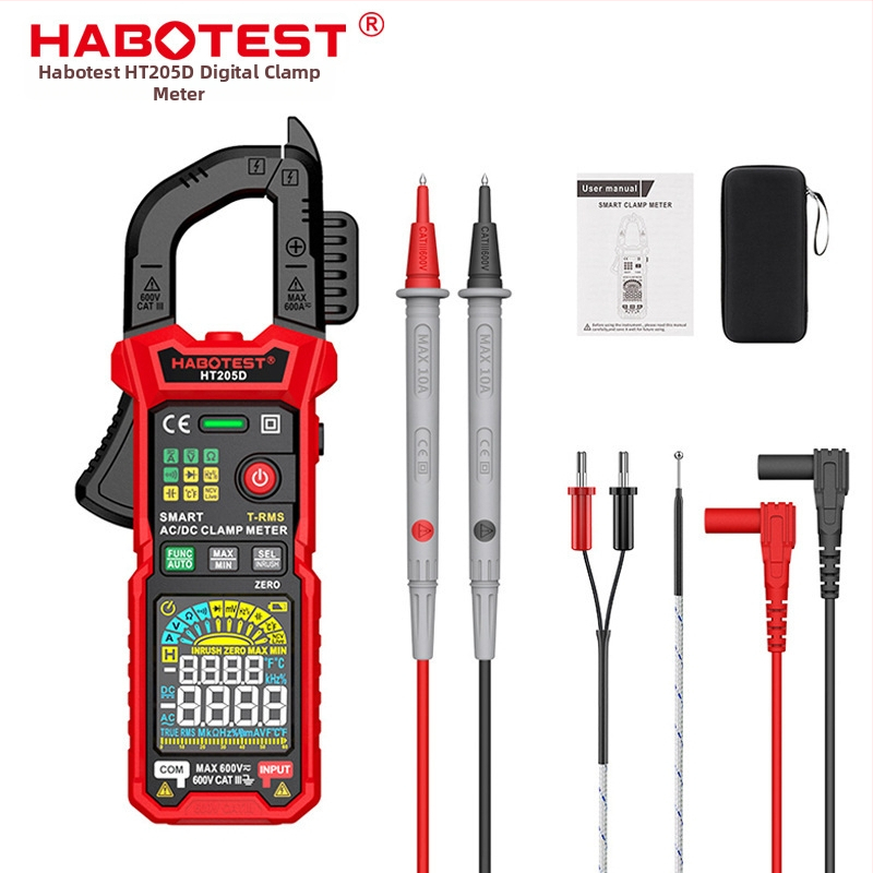 Habotest HT205A/D clește ampermetric pentru electricieni, multimetru digital de înaltă precizie cu RMS adevărat