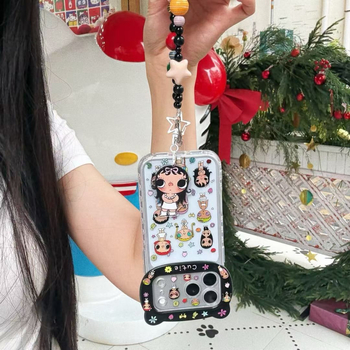Husă iPhone Xiaoyu drăguță, desen animat, pentru iPhone 14–17 Pro și Pro Max, acrilic, protecție anti-cădere