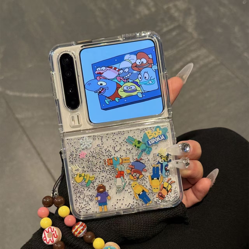 Sirena desen animate drăguță, design cu lichid curgător și nisip, husă rigidă Huawei PuraX
