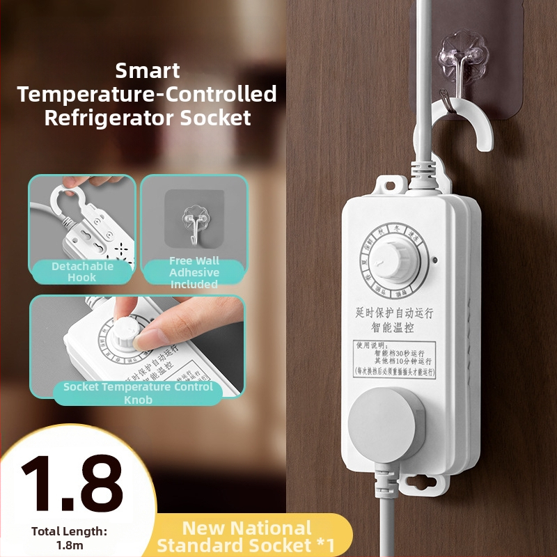 Priză inteligentă pentru frigider cu control al temperaturii și cablu de prelungire