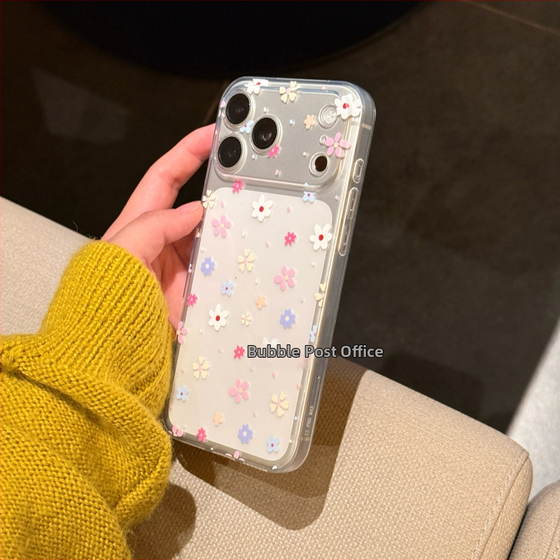 Husă de telefon în stil INS, floral colorat de primăvară, transparentă pentru iPhone 17 Pro Max