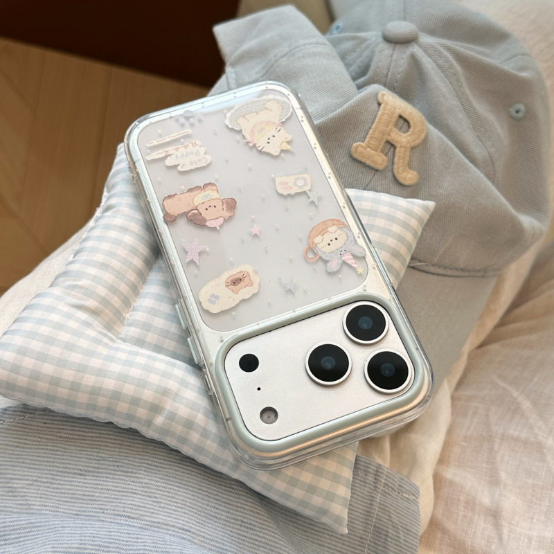 Carcasă transparentă TPU pentru telefon cu desene cu pisică și câine, pentru iPhone 14 Pro Max, atingere moale