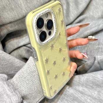 Carcasa cu stele din diamante strălucitoare pentru iPhone 16 Pro Max – Ediție feminină, protecție la cădere, compatibilă cu 12, 14 Pro, 13, 15 Pro