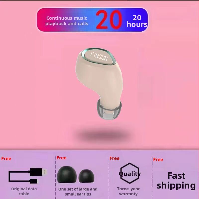 VanSeini căști Bluetooth in-ear mini, sport, mono, cu autonomie lungă a bateriei