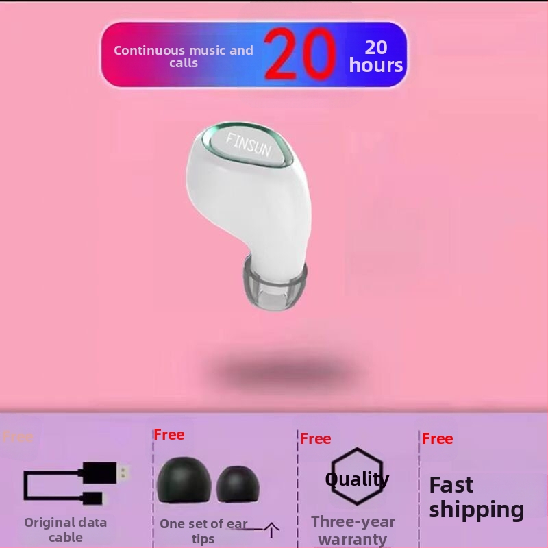 VanSeini căști Bluetooth in-ear mini, sport, mono, cu autonomie lungă a bateriei