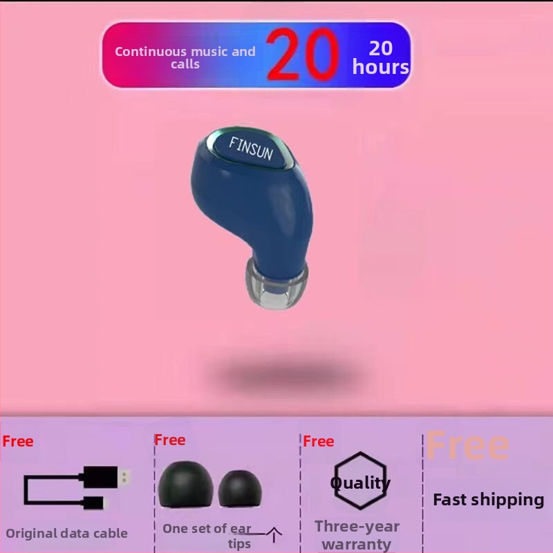 VanSeini căști Bluetooth in-ear mini, sport, mono, cu autonomie lungă a bateriei