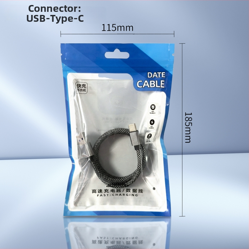 Cablu de date magnetic împletit, 66W încărcare rapidă, cu spațiu de stocare, pentru telefoane și tablete