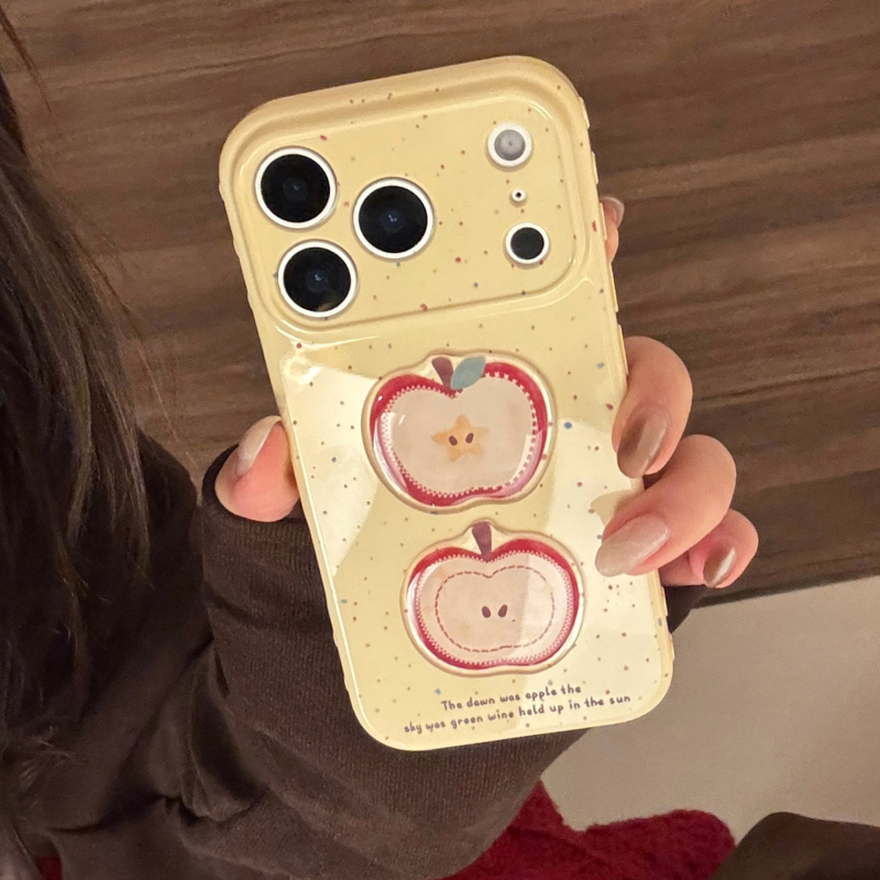 Carcasă TPU roșie pentru iPhone cu scenă festivă de Anul Nou și design 3D