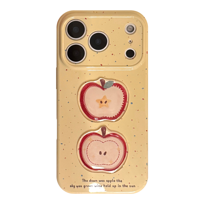 Carcasă TPU roșie pentru iPhone cu scenă festivă de Anul Nou și design 3D