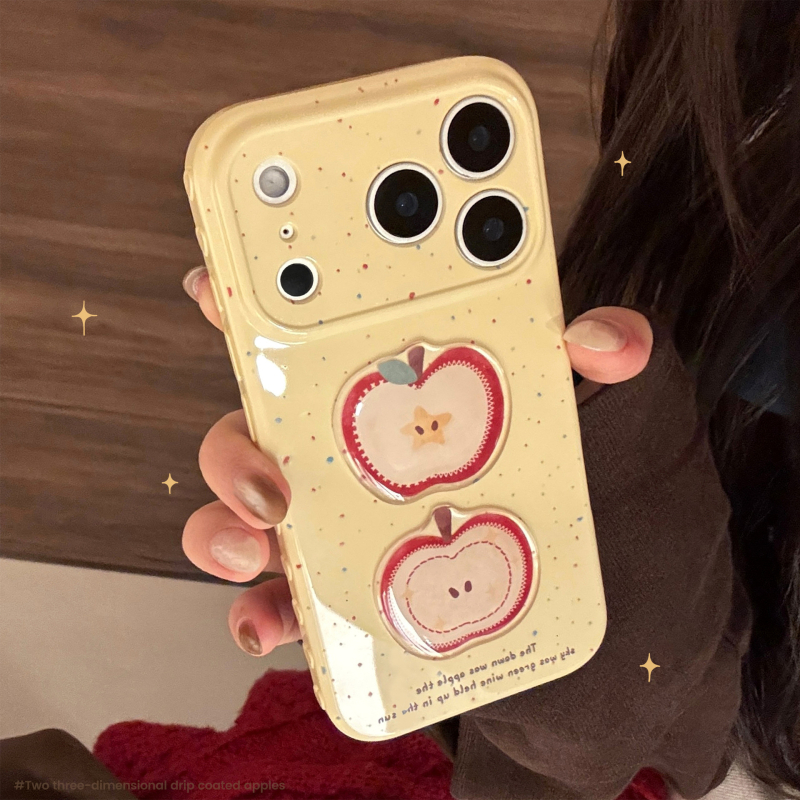 Carcasă TPU roșie pentru iPhone cu scenă festivă de Anul Nou și design 3D