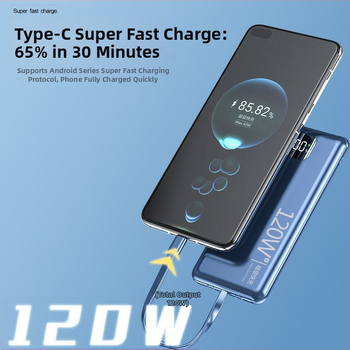 Power Bank certificat 3C, încărcare super rapidă de 120W, capacitate 20000mAh, baterie portabilă cu logo personalizat