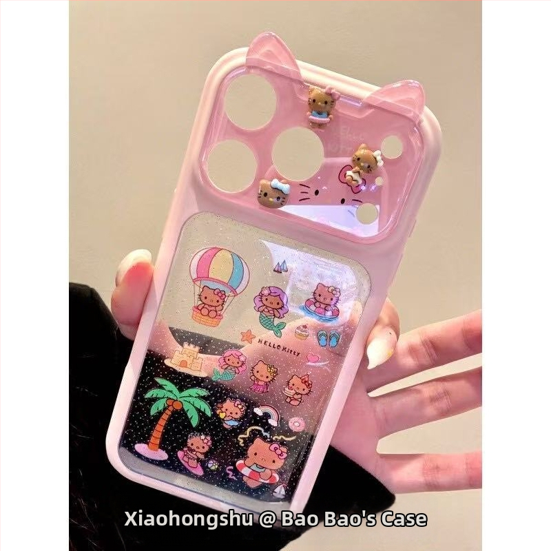 Priehľadný ochranný kryt pre iPhone 17 Pro Max, letný dizajn mačky, ochrana proti pádu