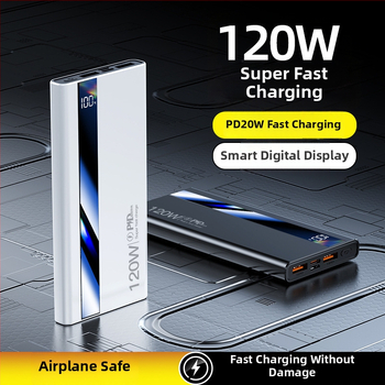 Power bank certificat 3C, 120W, încărcare ultrarapidă, 20000mAh, portabil, cu logo imprimat