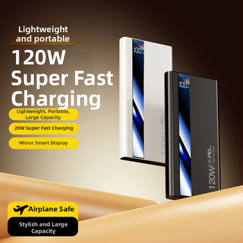Power bank certificat 3C, 120W, încărcare ultrarapidă, 20000mAh, portabil, cu logo imprimat
