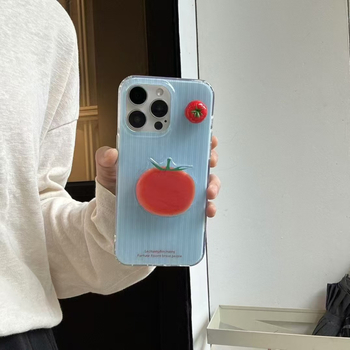 Carcasă TPE cu relief, suport, albastru, pentru iPhone 13/13 Pro Max și 14/14 Pro Max