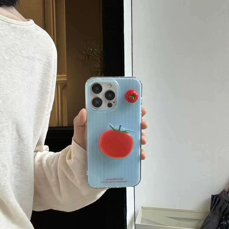 Carcasă TPE cu relief, suport, albastru, pentru iPhone 13/13 Pro Max și 14/14 Pro Max