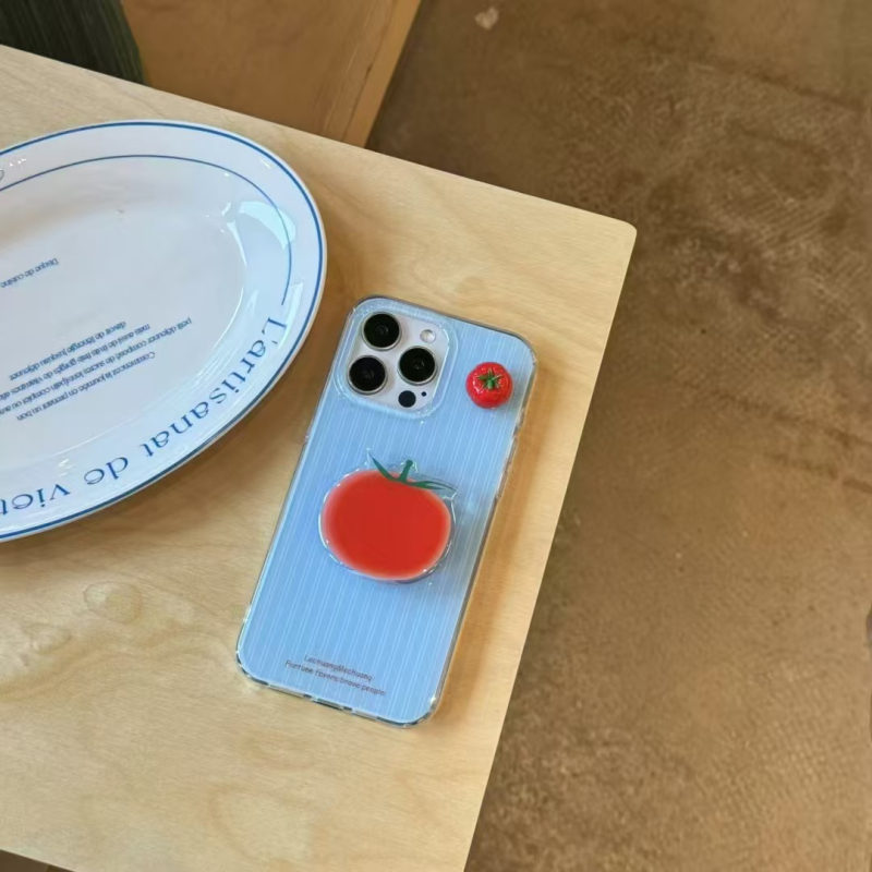 Carcasă TPE cu relief, suport, albastru, pentru iPhone 13/13 Pro Max și 14/14 Pro Max
