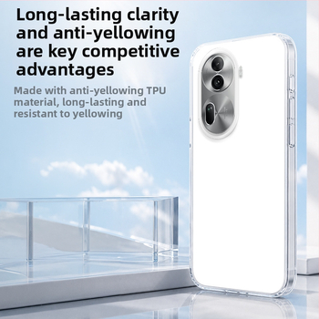 Carcasă OPPO Reno11 / Reno11 Pro pentru telefon, protecție completă, anti-cadere, stil Ins, husă transparentă din silicon