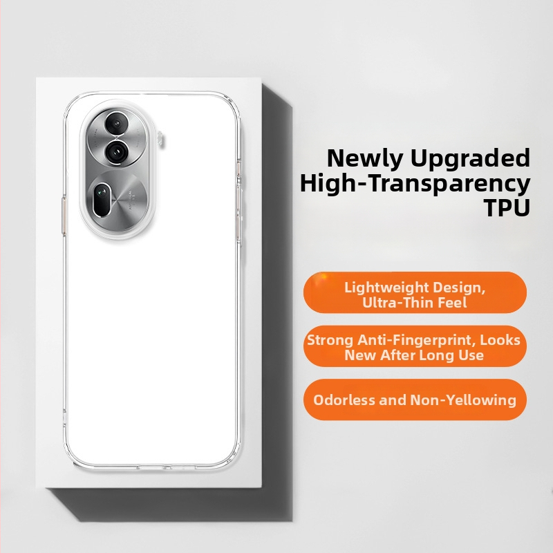 Carcasă OPPO Reno11 / Reno11 Pro pentru telefon, protecție completă, anti-cadere, stil Ins, husă transparentă din silicon
