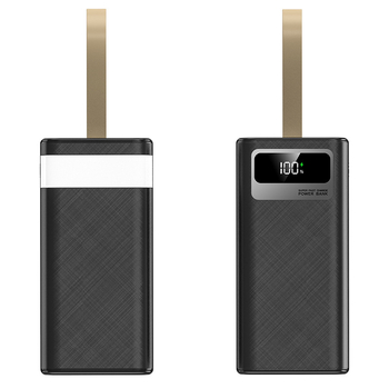 Power bank de 30000 mAh, încărcare rapidă PD 22,5W, cu șnur pentru purtare, încărcare bidirecțională, portabil