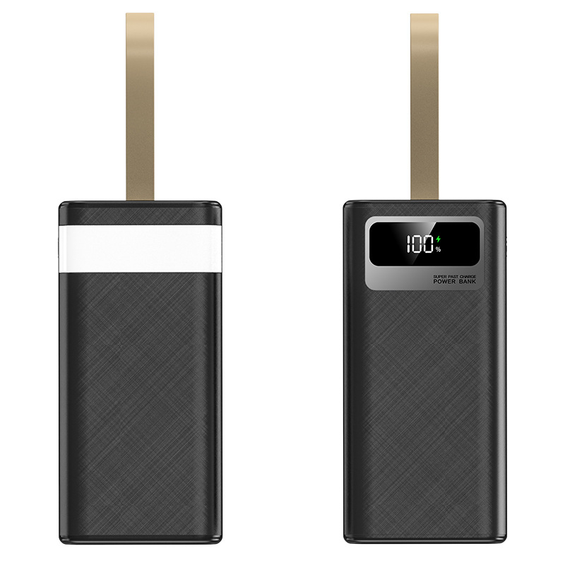Power bank de 30000 mAh, încărcare rapidă PD 22,5W, cu șnur pentru purtare, încărcare bidirecțională, portabil