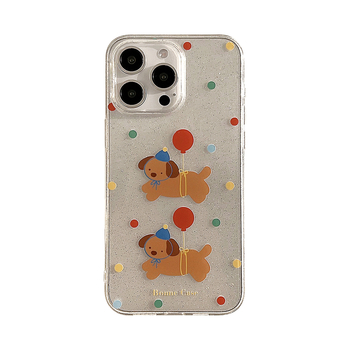 Carcasă TPU Under the Tower pentru iPhone 14 Pro Max – stil Ins, motiv dachshund de Crăciun, drăguț
