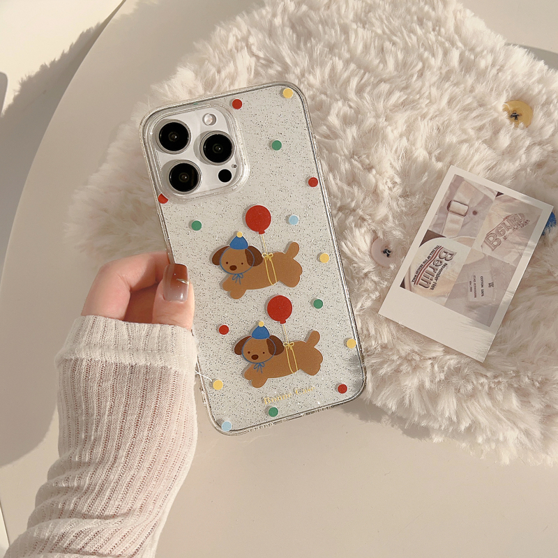 Carcasă TPU Under the Tower pentru iPhone 14 Pro Max – stil Ins, motiv dachshund de Crăciun, drăguț