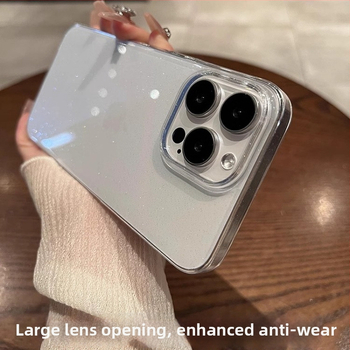 Husă protectoră PC transparentă cu strălucire pentru iPhone 17, 15, 13 și 16 – acoperire completă, anti-cădere, senzație premium