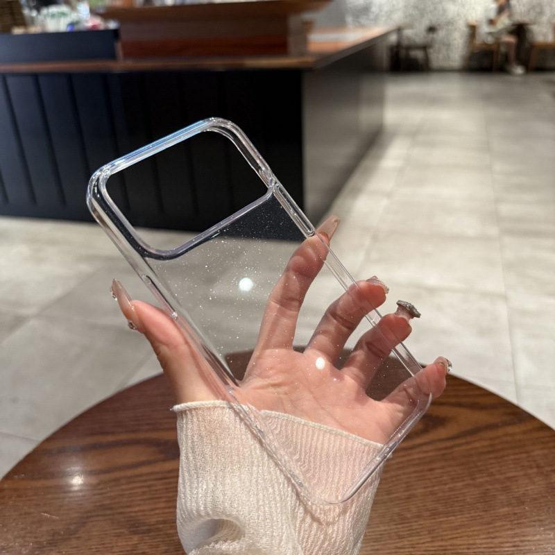 Husă protectoră PC transparentă cu strălucire pentru iPhone 17, 15, 13 și 16 – acoperire completă, anti-cădere, senzație premium