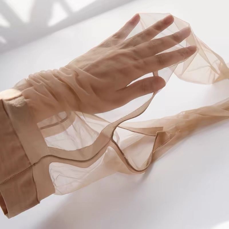 Dresuri transparente cu deschidere T la crotch, ultra-subțiri, atingere mătăsoasă, anti-rupturi, mărime mare, dres sexy pentru femei