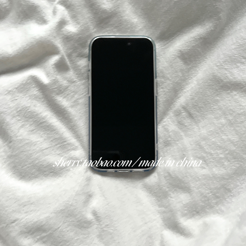 Husă pentru iPhone 15 Pro Max în stil Ins, drăguță, albastru cu model în valuri
