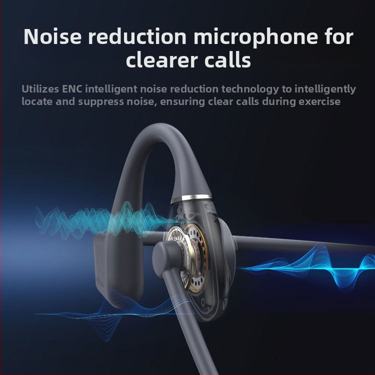 Căști pliabile cu conducție osoasă, IPX6 impermeabile, pernuțe din silicon, design deschis, Bluetooth 5.0, conectare duală, autonomie peste 8 ore