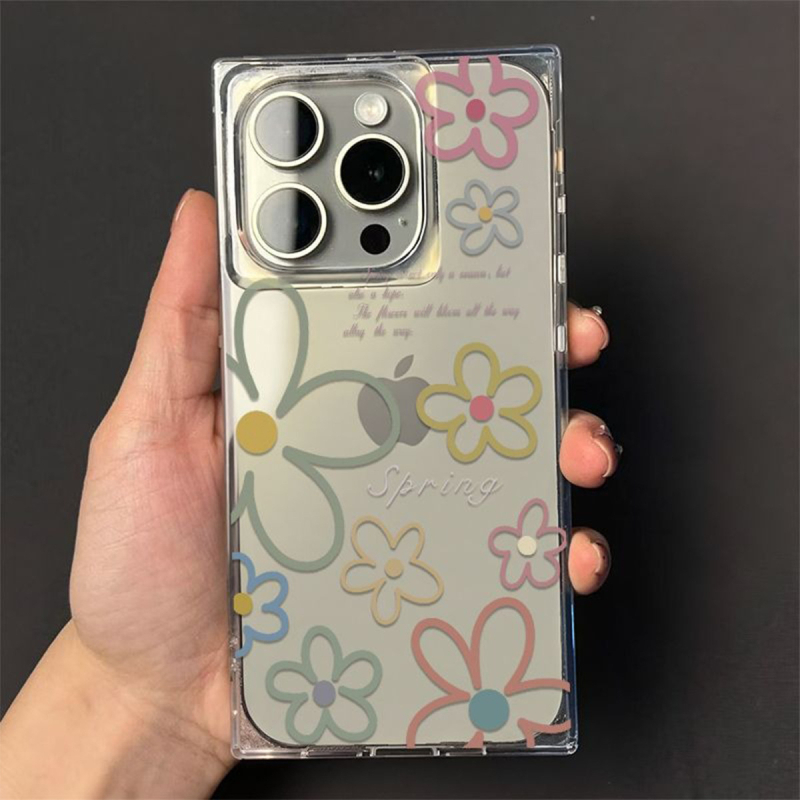 Husă transparentă TPU pentru iPhone 14 Pro, design pătrat în valuri, anti-șoc