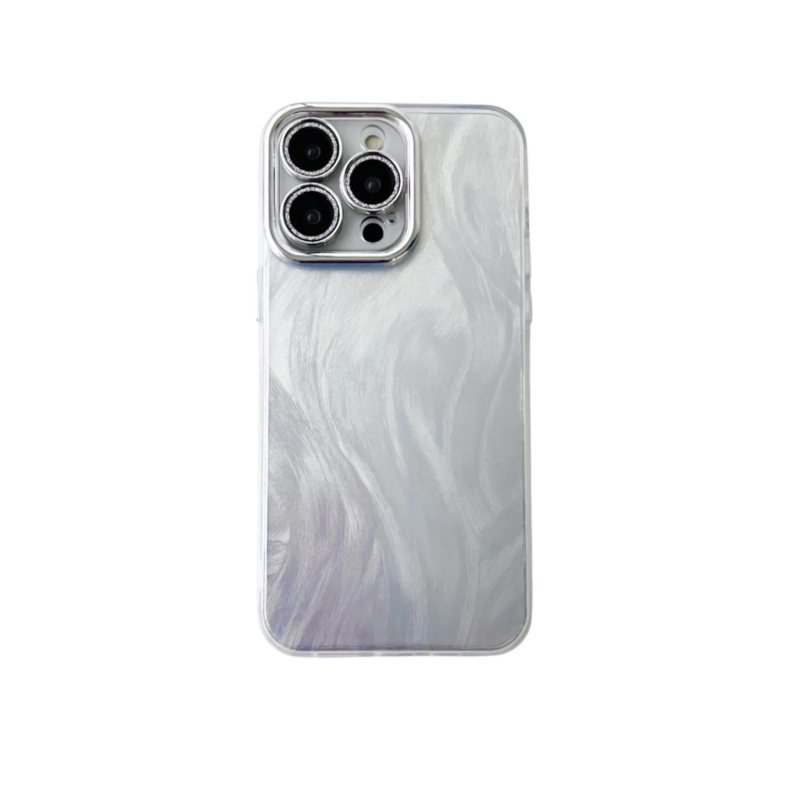 Husă IMD monocromă cu design de zână pentru iPhone 17 Pro Max, particule strălucitoare, găuri fine, atingere cu sensibilitate înaltă
