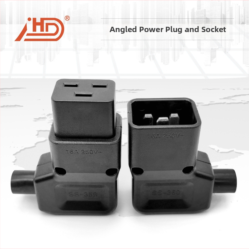 Conector IEC C19/C20 în unghi, priză pentru PDU în camera serverelor