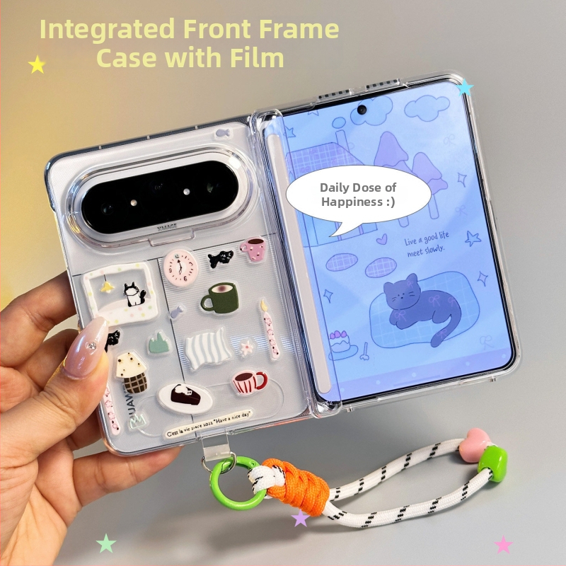  husă de protecție transparentă pentru Huawei Puraxmax, cu un pisicuță drăguță în stil Instagram