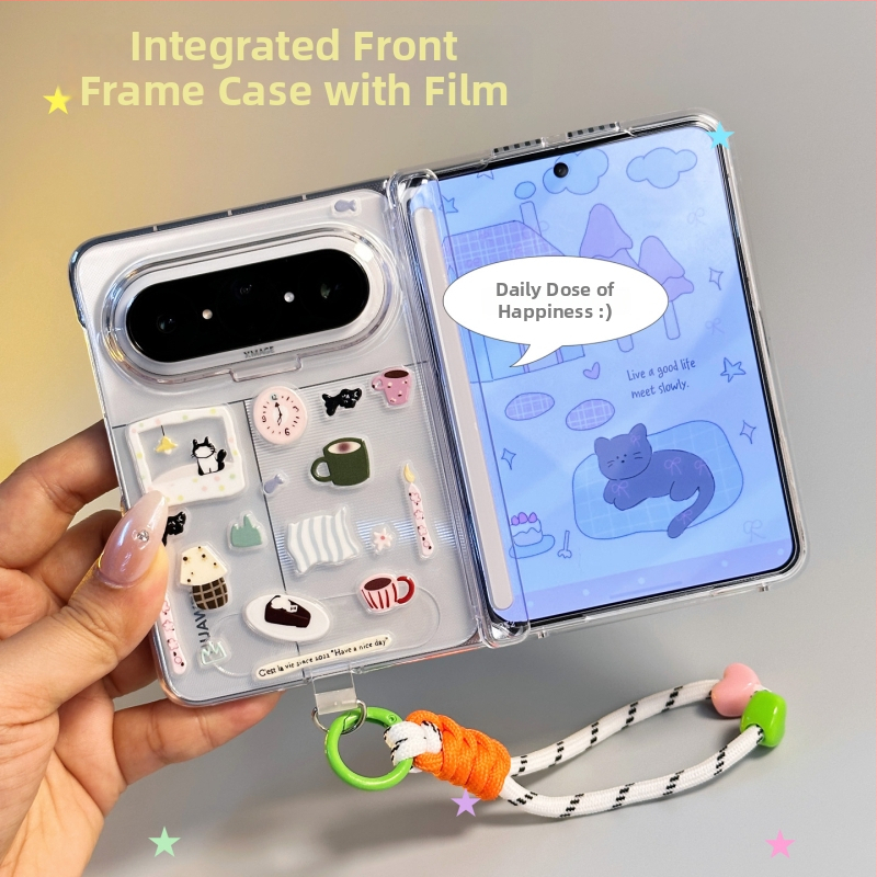  husă de protecție transparentă pentru Huawei Puraxmax, cu un pisicuță drăguță în stil Instagram