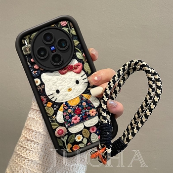 Carcasă din silicon pentru Vivo X300 Pro, design cartoon KT Cat, elegantă și drăguță, protecție anti cădere