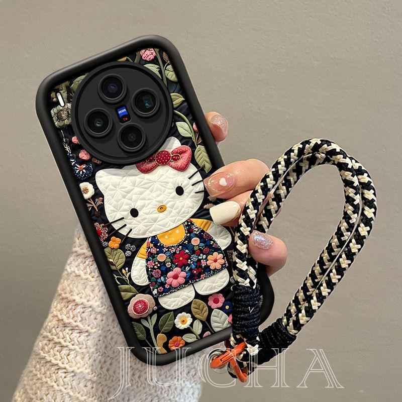 Carcasă din silicon pentru Vivo X300 Pro, design cartoon KT Cat, elegantă și drăguță, protecție anti cădere