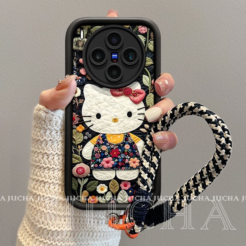 Carcasă din silicon pentru Vivo X300 Pro, design cartoon KT Cat, elegantă și drăguță, protecție anti cădere