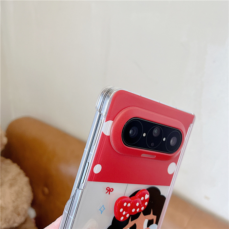 Husa pentru telefon în stil Ins, cu o fată desen animat drăguță, pentru Huawei Pura X Max, ecran pliabil