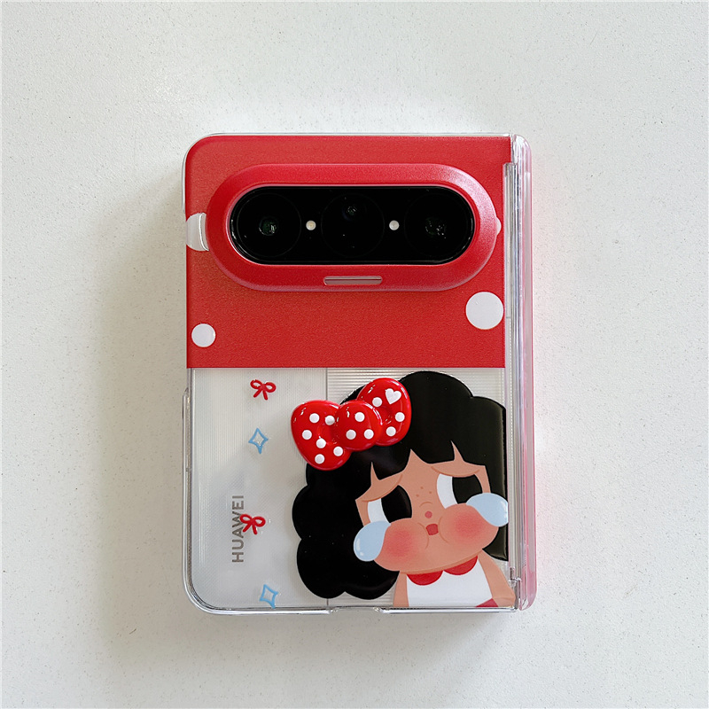 Husa pentru telefon în stil Ins, cu o fată desen animat drăguță, pentru Huawei Pura X Max, ecran pliabil