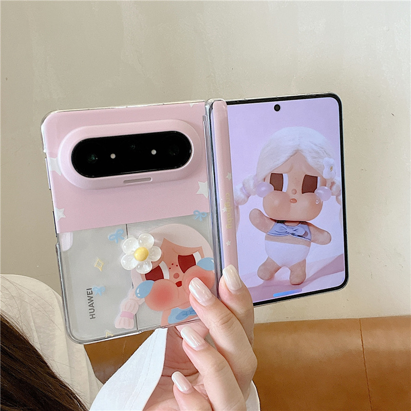 Husa pentru telefon în stil Ins, cu o fată desen animat drăguță, pentru Huawei Pura X Max, ecran pliabil