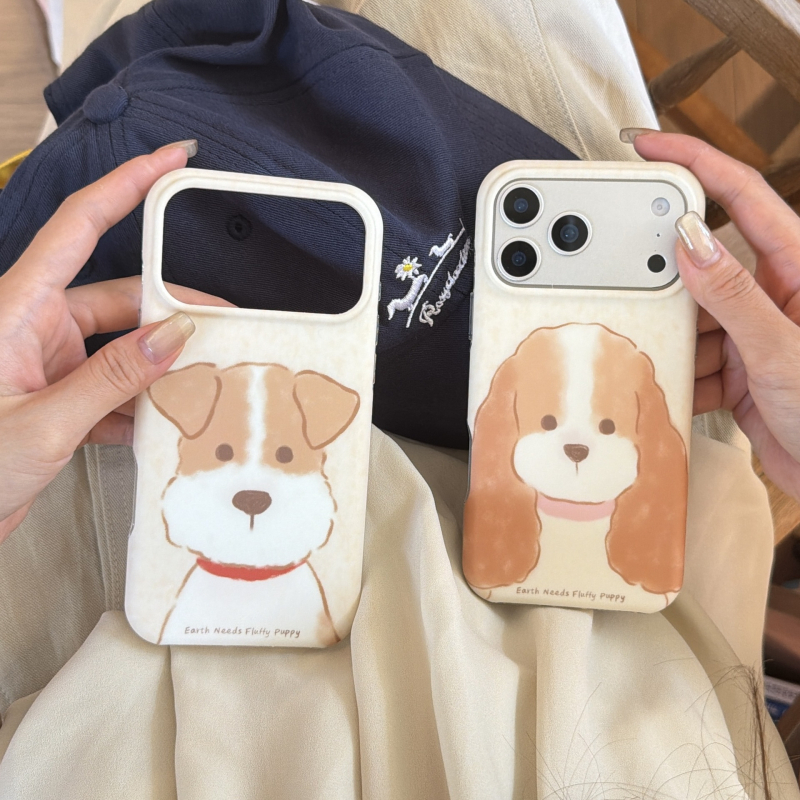 Ilustrație graffiti cu un cuplu de câini, husă cu două straturi pentru iPhone 17 Pro Max