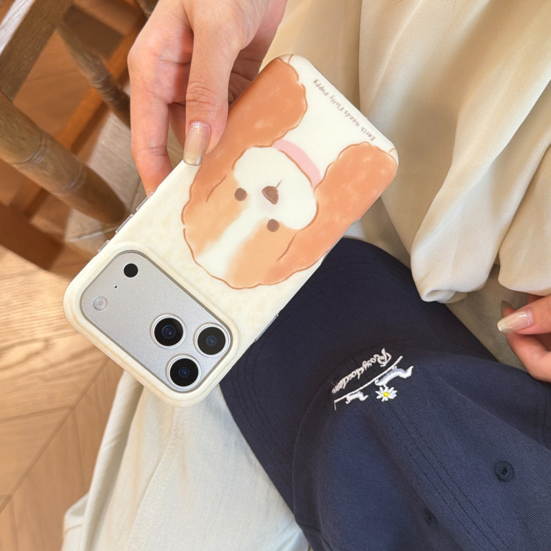 Ilustrație graffiti cu un cuplu de câini, husă cu două straturi pentru iPhone 17 Pro Max