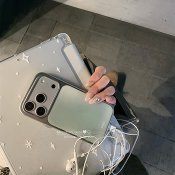 Husă epoxidică minimalistă, cu gradient verde matcha, inspirată de stilul INS coreean, pentru iPhone 16/17 Pro Max